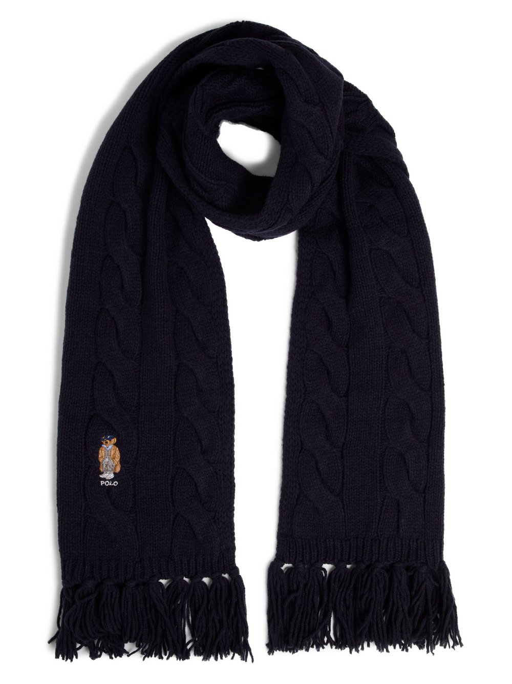 Polo Ralph Lauren Strickschal mit Wollanteil Damen Wolle blau, ONE SIZE