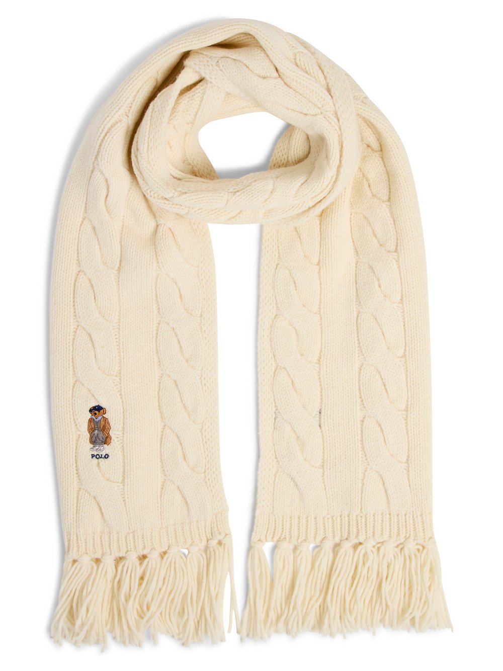 Polo Ralph Lauren Strickschal mit Wollanteil Damen Wolle weiß, ONE SIZE