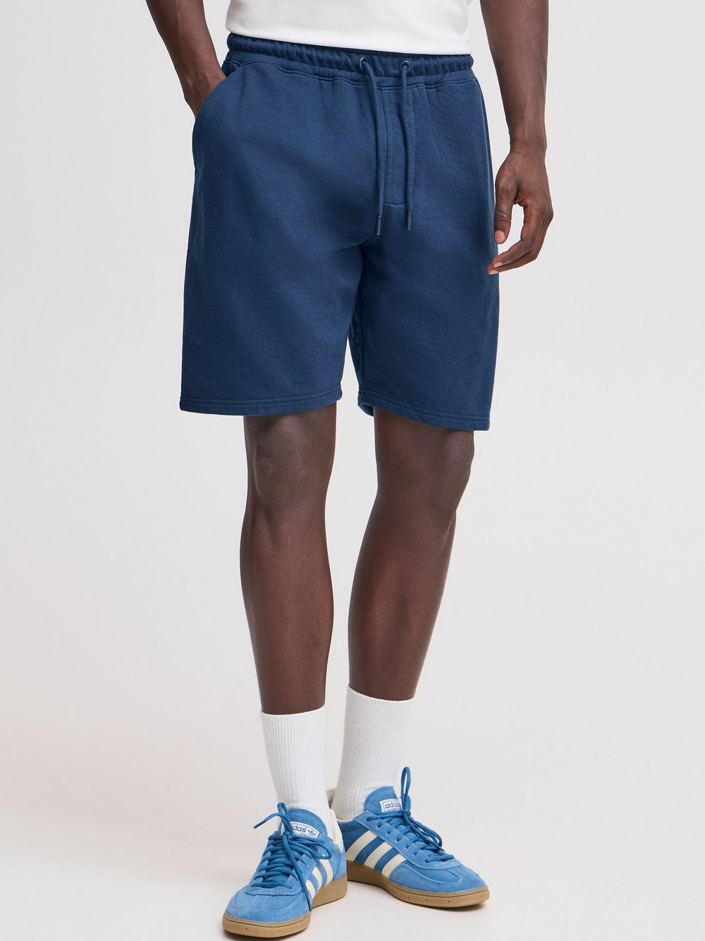 BLEND Sweatshorts Herren Baumwolle blau, L