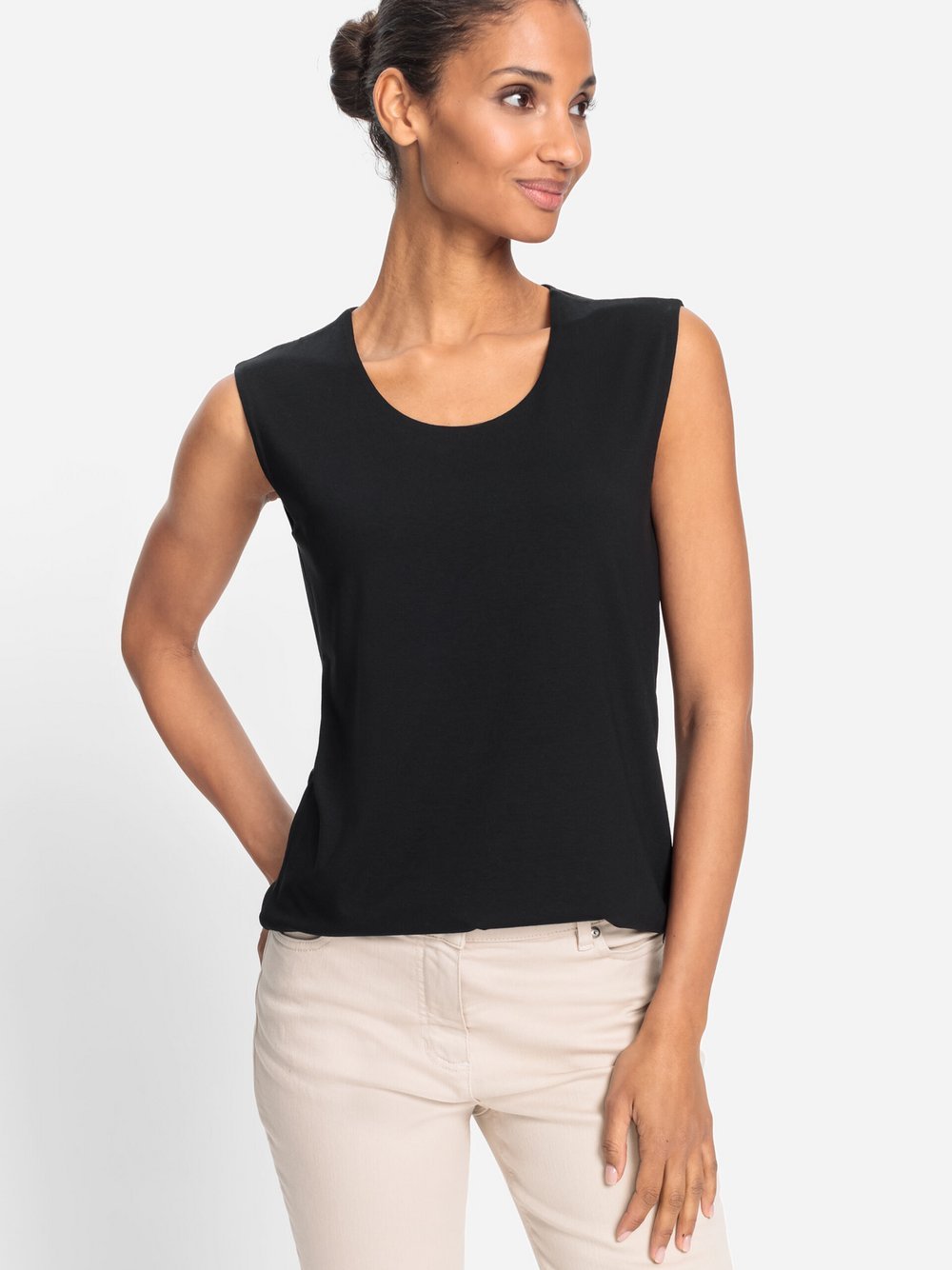 Olsen Top Damen Viskose schwarz, 44