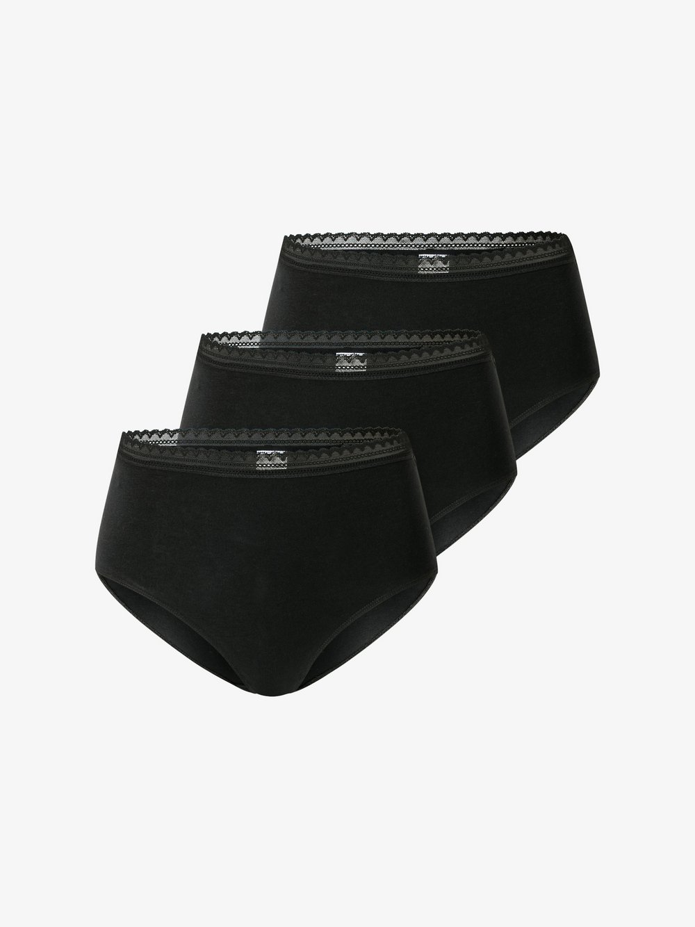 Thumbnail - Schiesser Midislip  Damen Baumwolle schwarz, 46