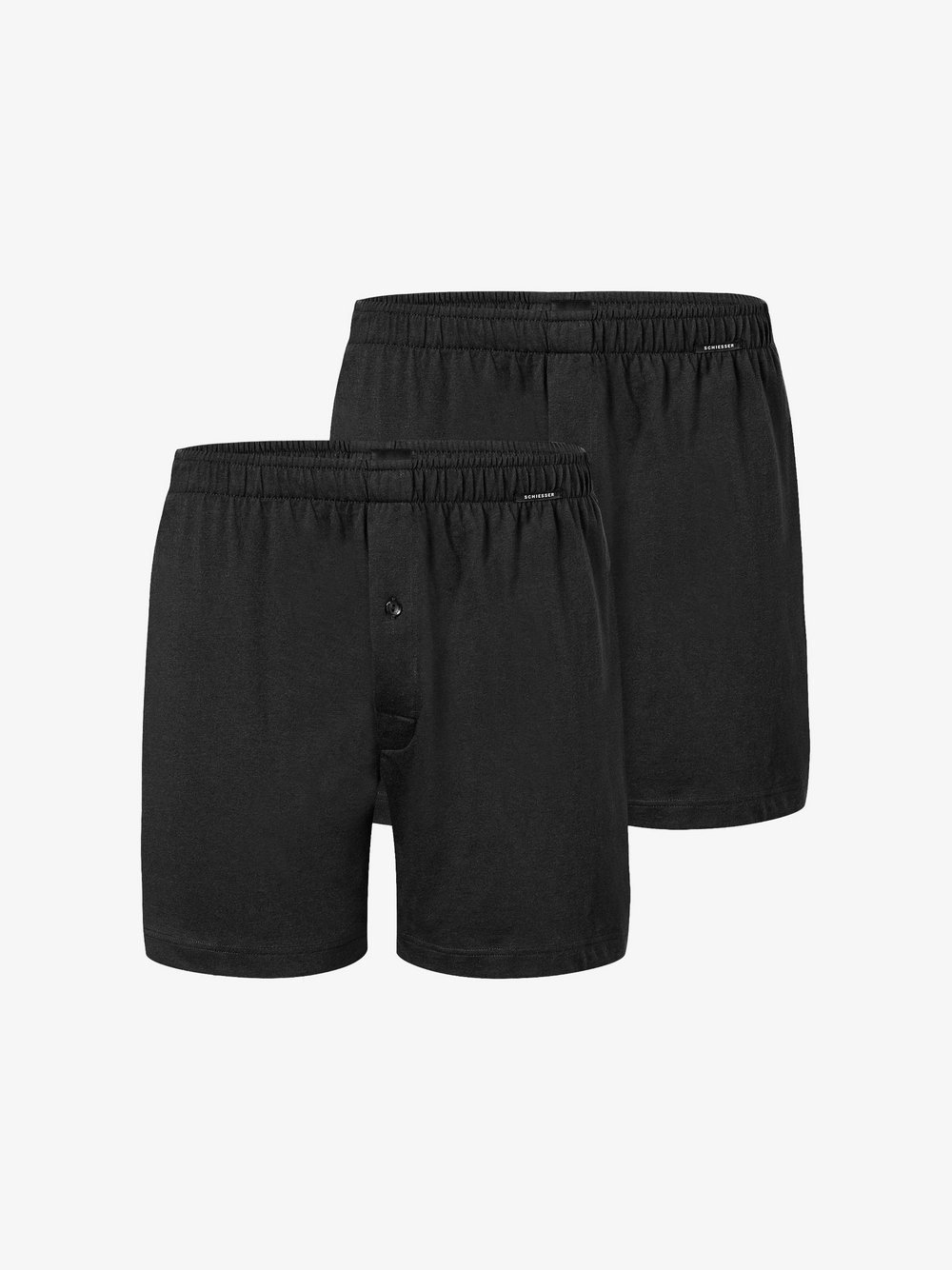 Thumbnail - Schiesser Boxer  Herren Baumwolle schwarz, 4