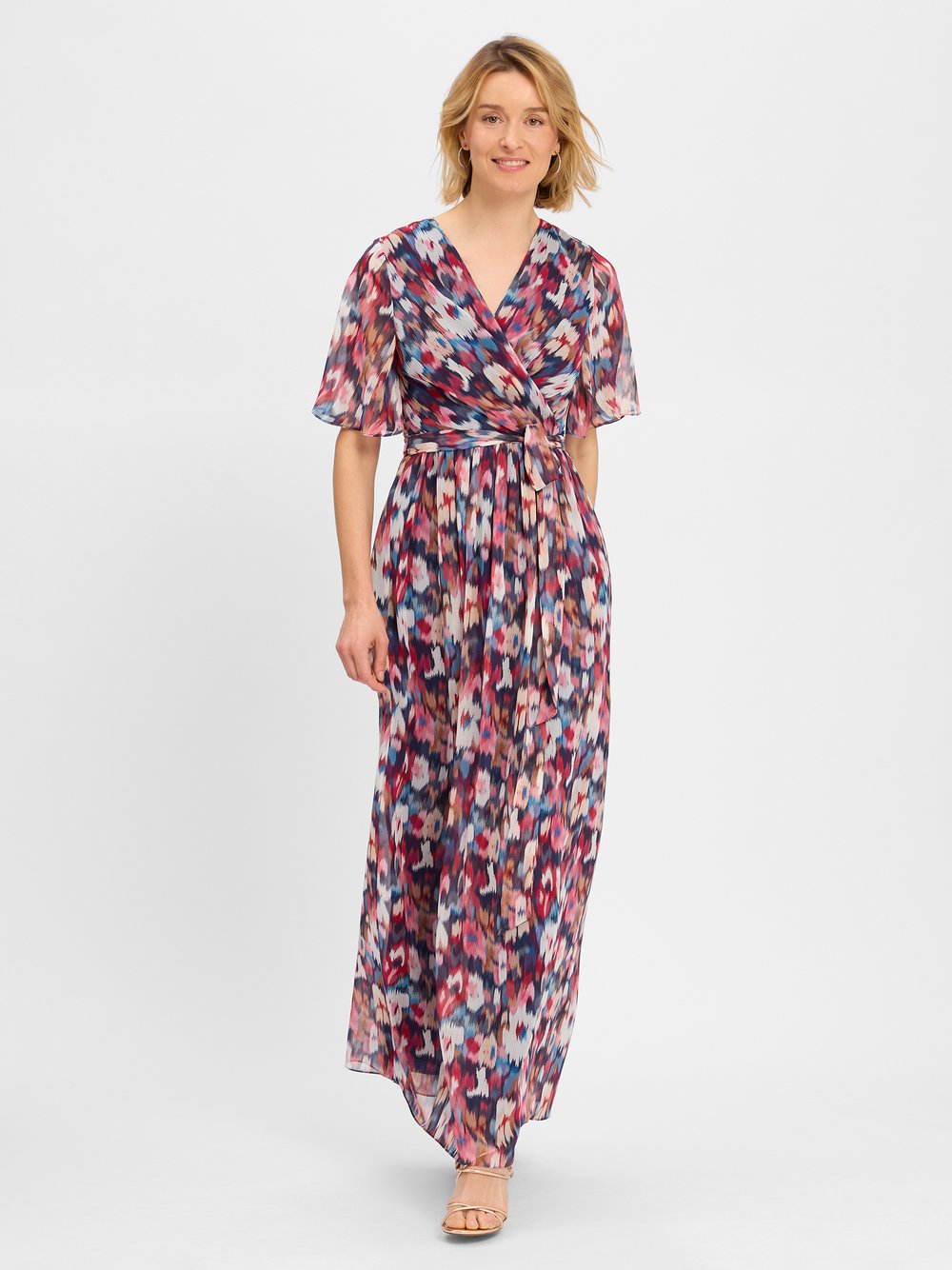 Thumbnail - Swing Abendkleid Damen mehrfarbig gemustert, 42
