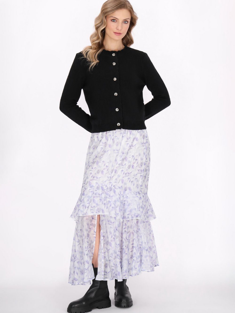 Dreimaster Strickjacke Damen Polyamid schwarz, M/L