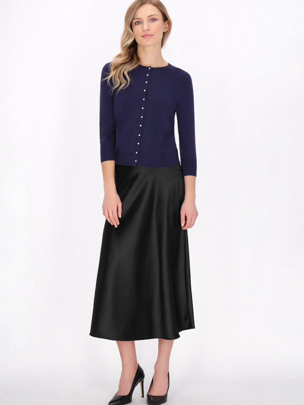 VAN GRAAF Dreimaster Damen Marine Strickjacke Viskose Blau, Groß