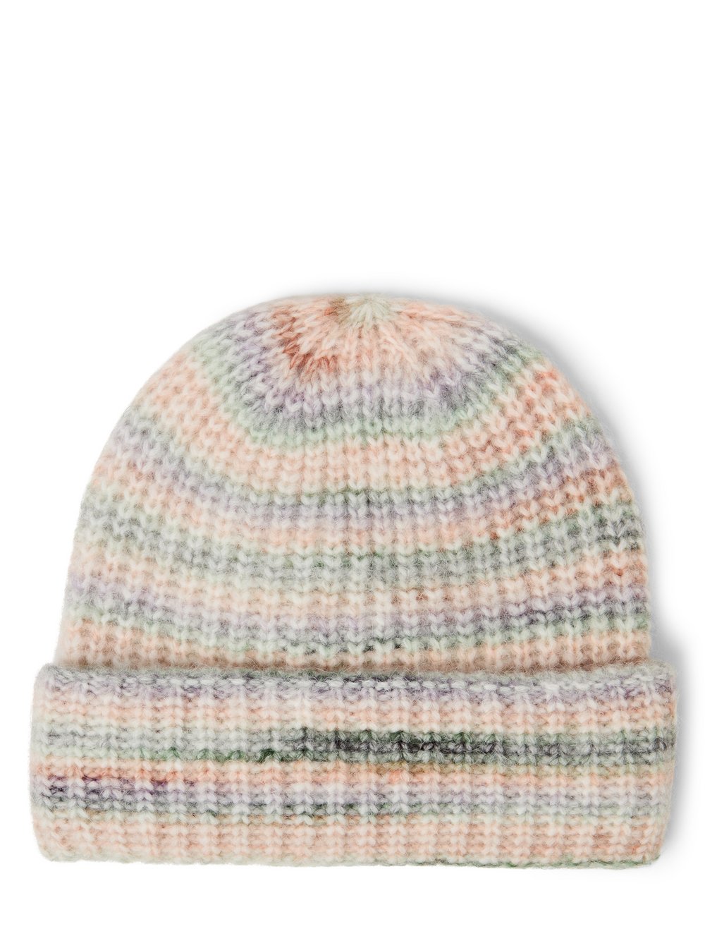 Vila Strickmütze mit Wollanteil Damen mehrfarbig gestreift, ONE SIZE