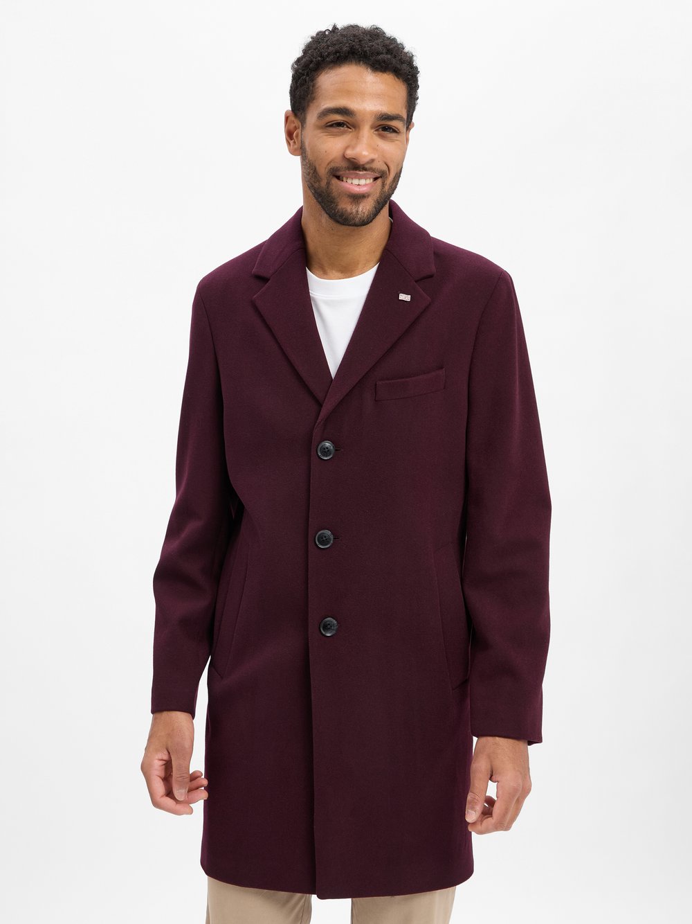 Finshley & Harding London Wollmantel Herren mehrfarbig, 48