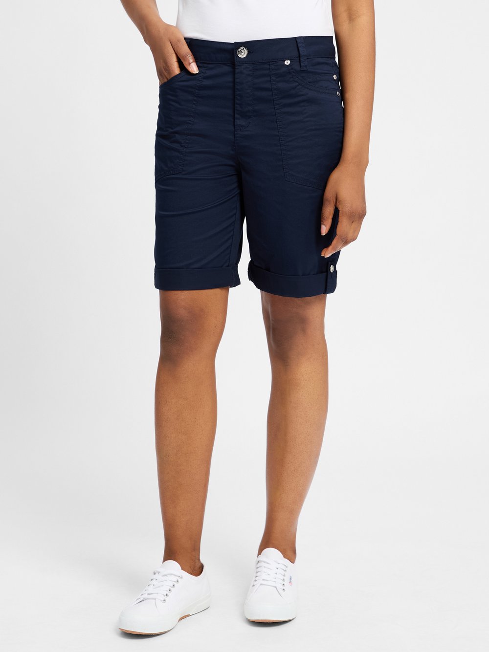 Thumbnail - Street One Bermudas Damen Baumwolle blau, 40