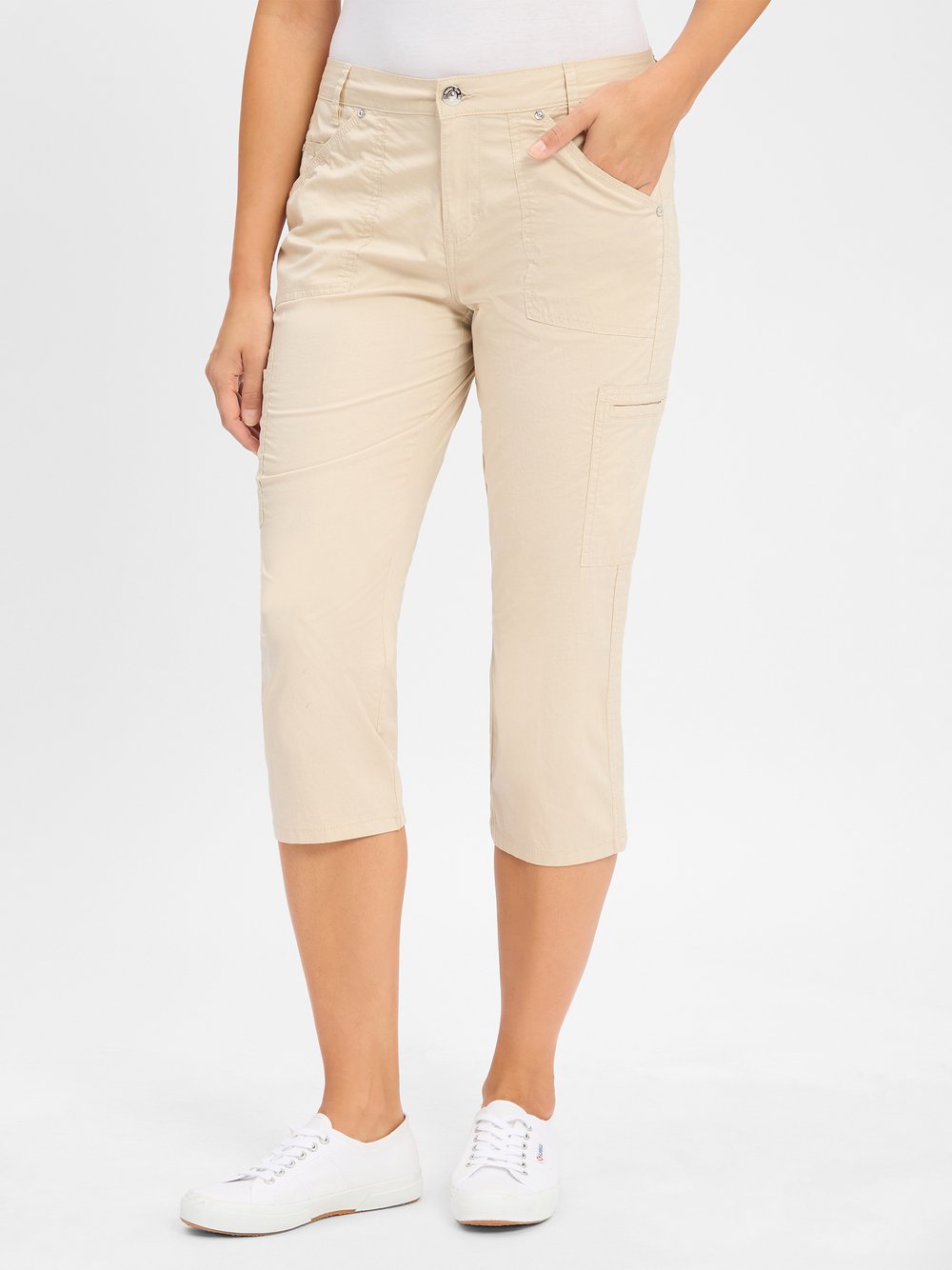 Street One Caprihose Damen Baumwolle beige, 4622