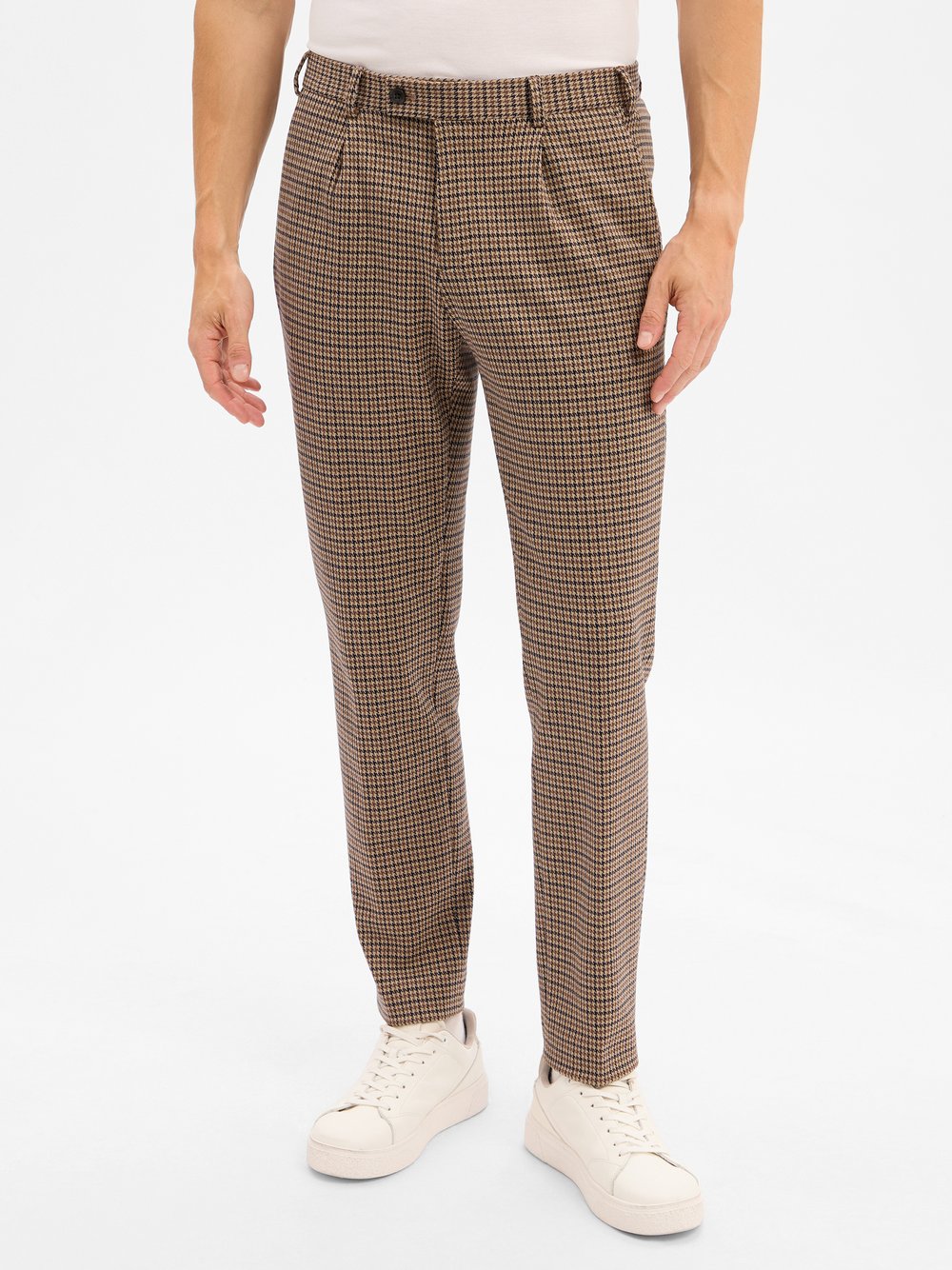 Finshley & Harding London Baukasten-Anzughose Herren Regular Fit mehrfarbig gemustert, 50