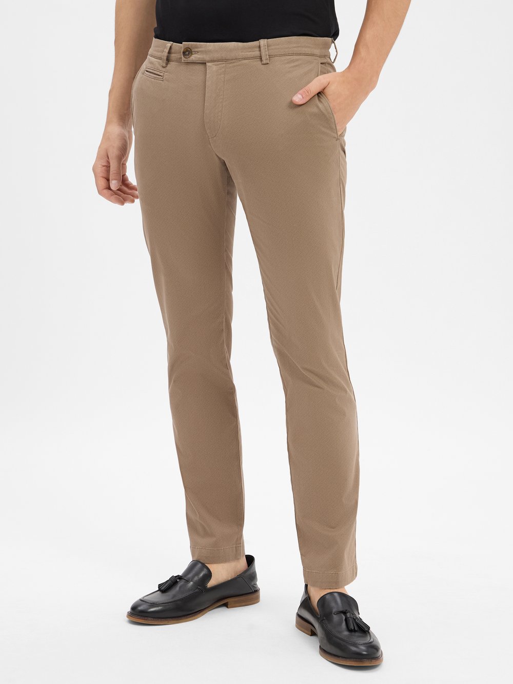Bugatti Chino Herren Baumwolle braun gemustert, 32-32