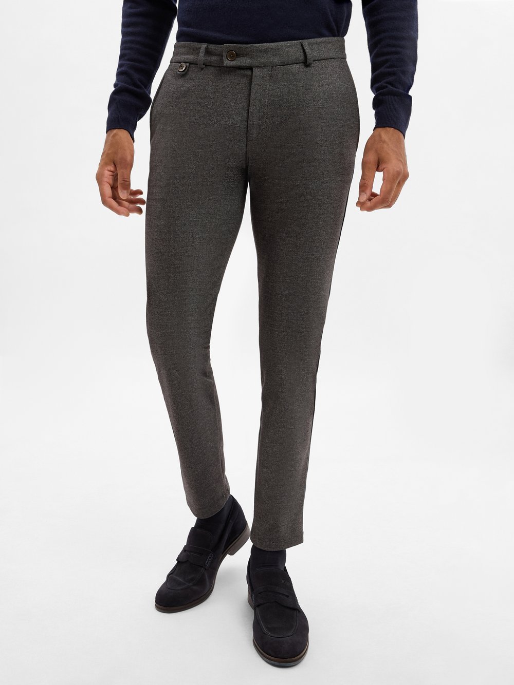 Bugatti Stoffhose Herren grau meliert, 33-30