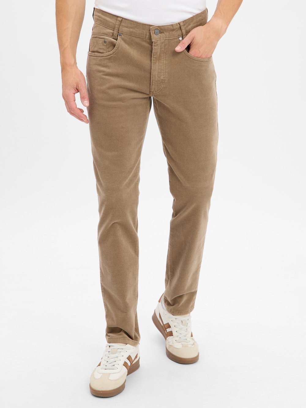 Bugatti Cordhose Herren Baumwolle beige, 33-36