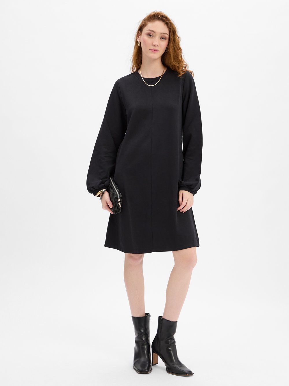 Marc O'Polo Jerseykleid Damen Baumwolle schwarz, 34