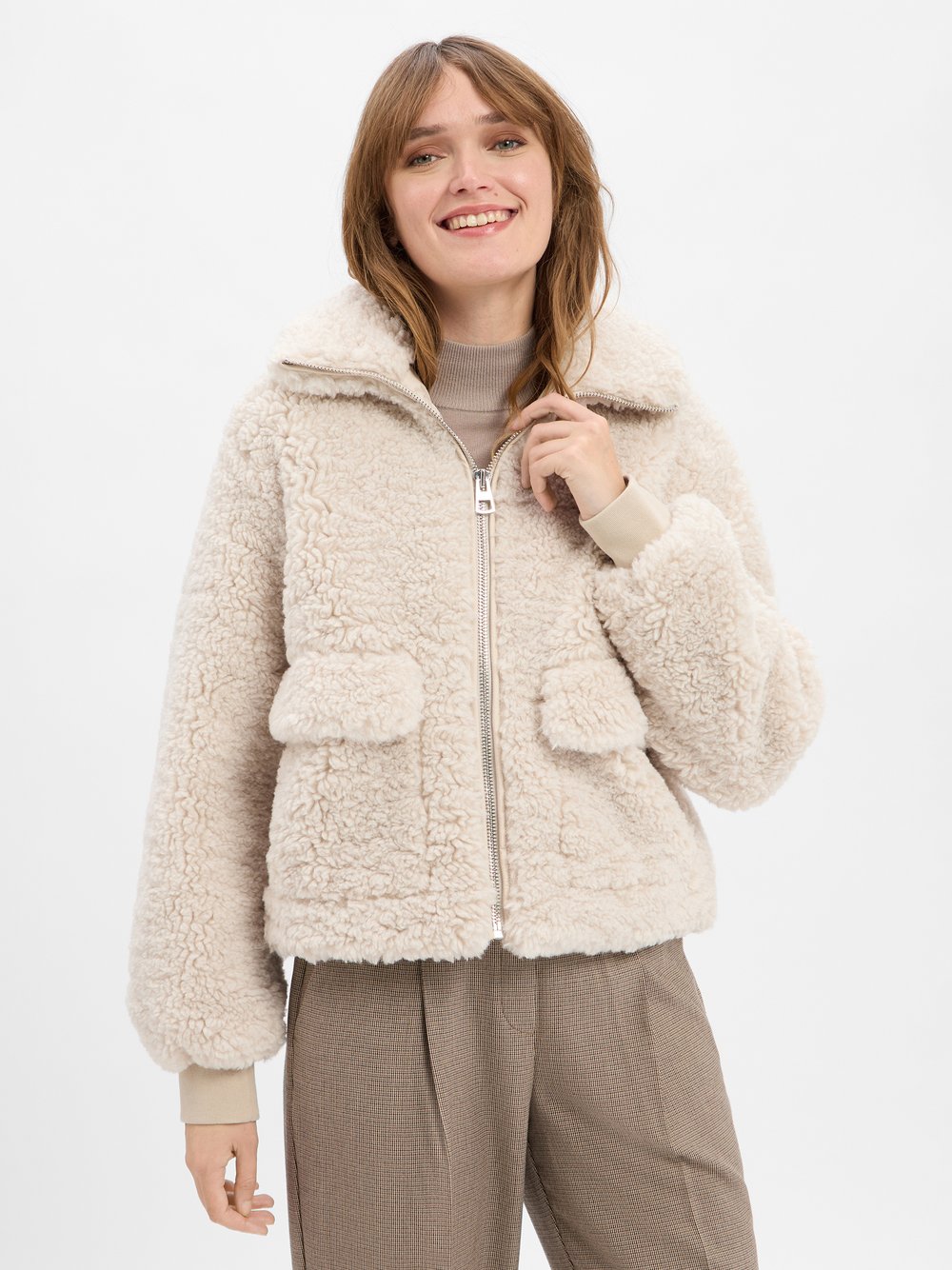 Thumbnail - Marc O'Polo Teddyfell-Jacke Damen weiß, 44