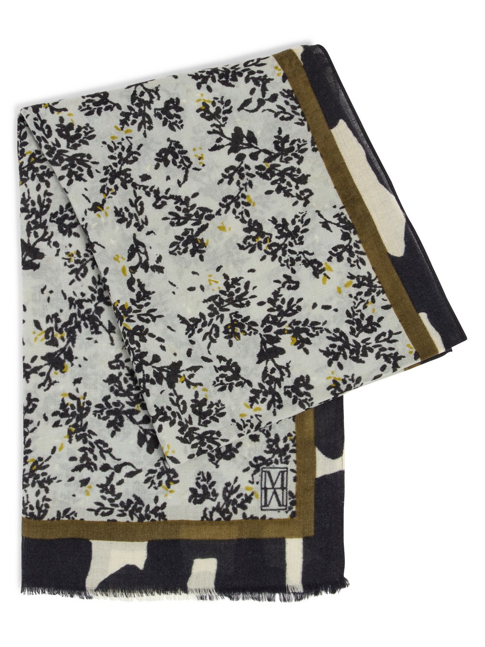 Marc O'Polo Wollschal Damen Wolle mehrfarbig gemustert, ONE SIZE