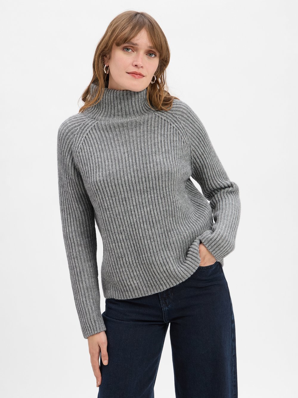 Drykorn Pullover mit Woll- und Alpaka-Anteil Damen grau meliert, XS