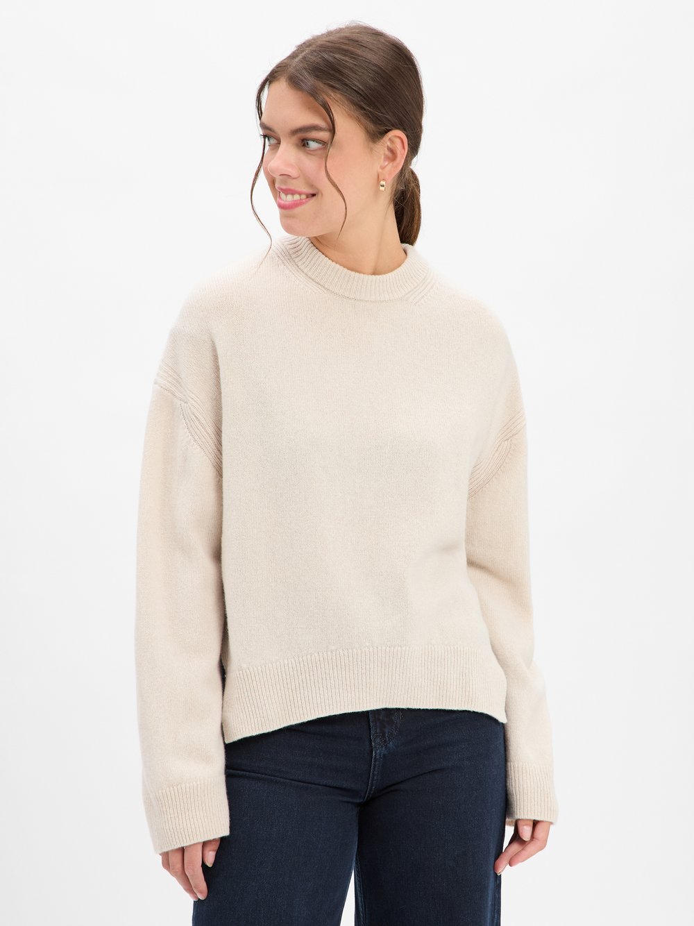 Drykorn Schurwoll-Pullover Damen Schurwolle beige, S