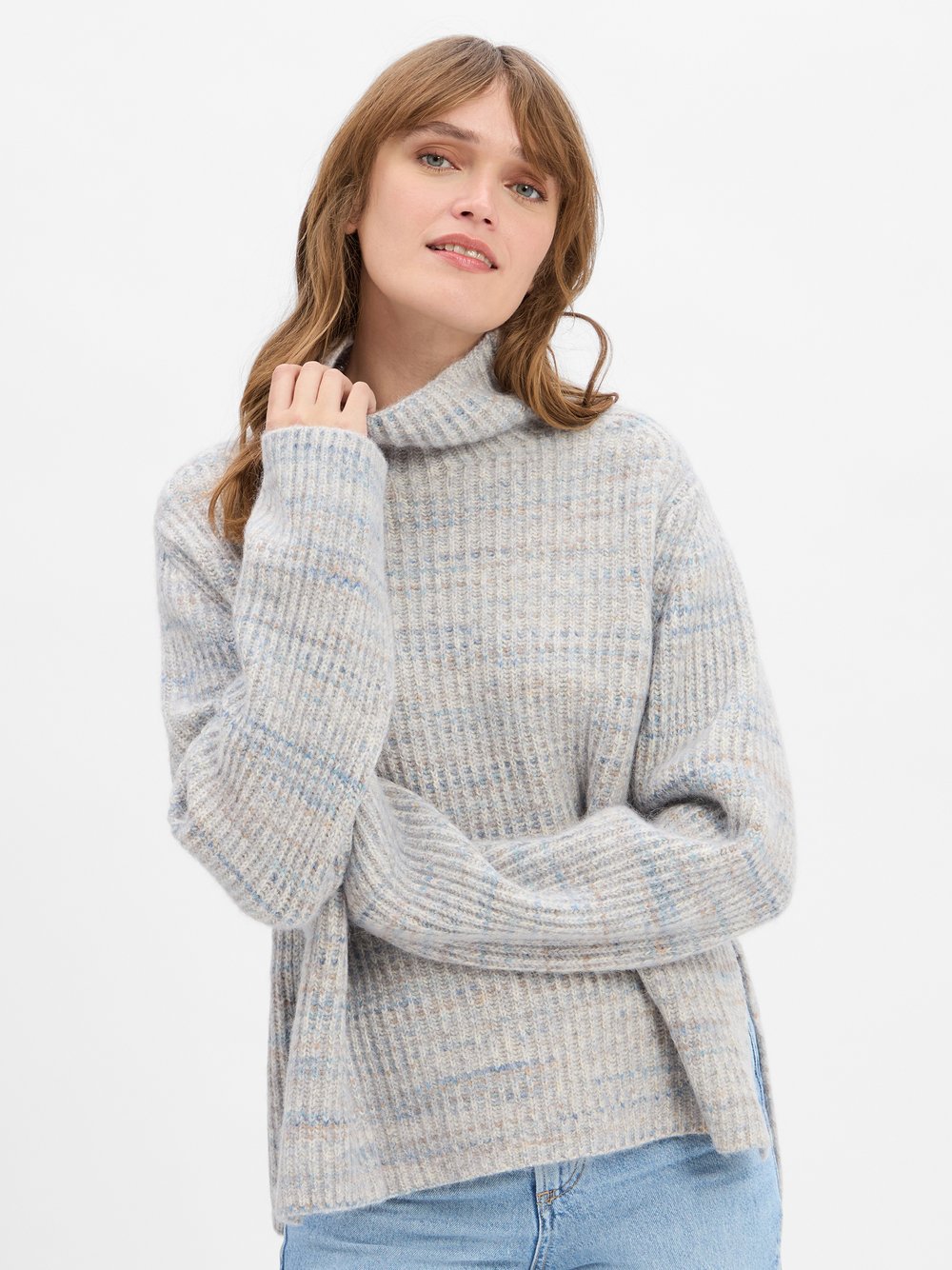 Drykorn Wollpullover mit Alpaka-Anteil Damen Wolle mehrfarbig strukturiert, XS