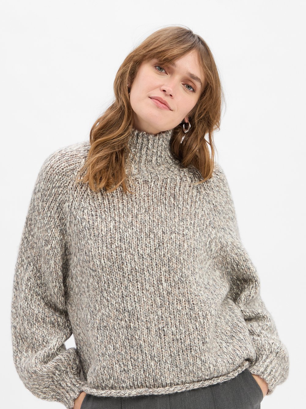 Drykorn Strickpullover mit Alpaka-Anteil Damen Wolle mehrfarbig meliert, S