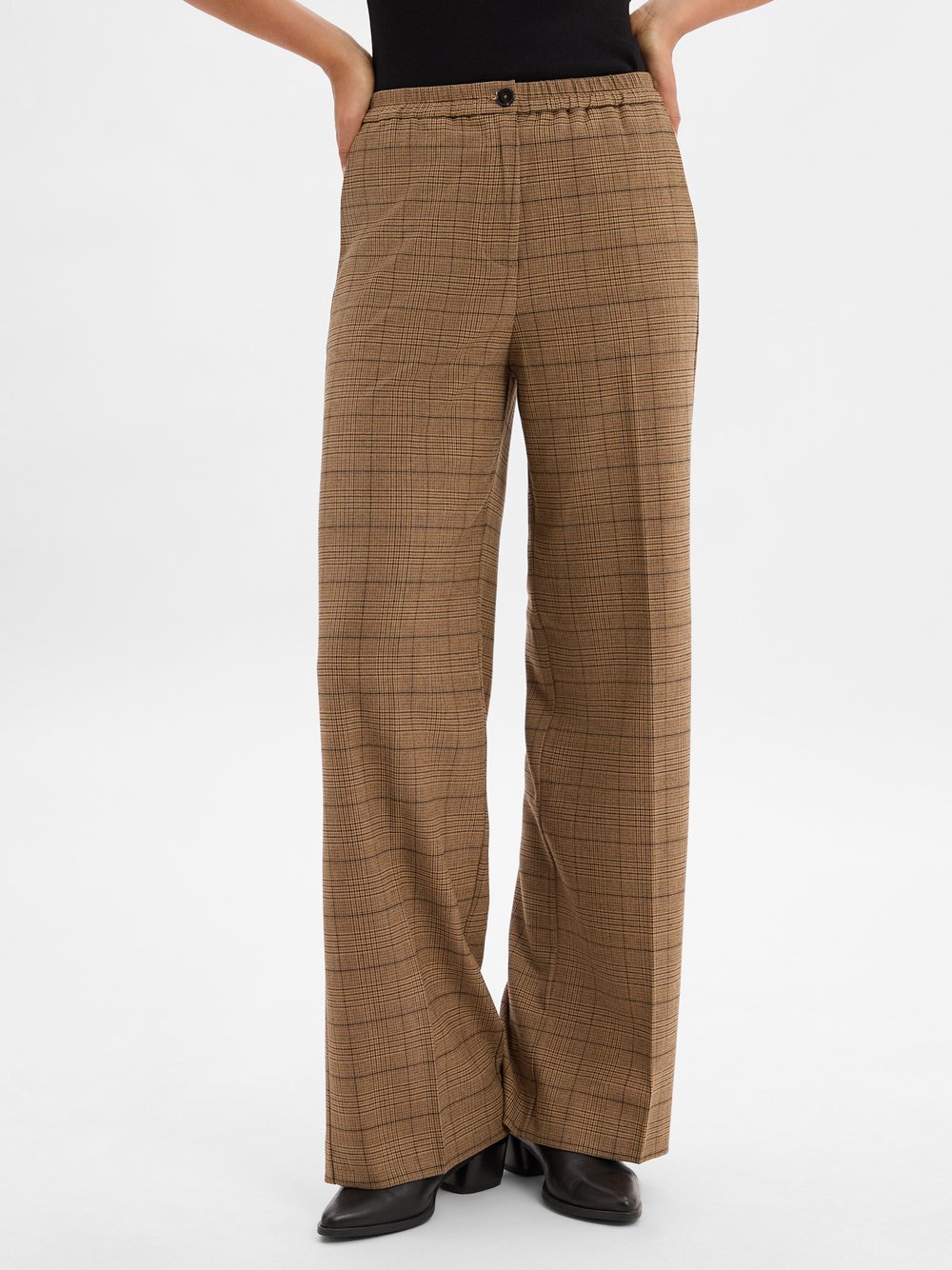 Thumbnail - Marc O'Polo Hose Damen braun kariert, 34