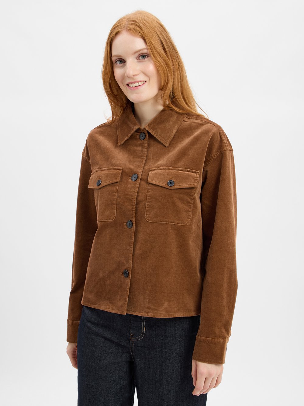 Thumbnail - Marc O'Polo Cordjacke Damen Baumwolle braun, 34