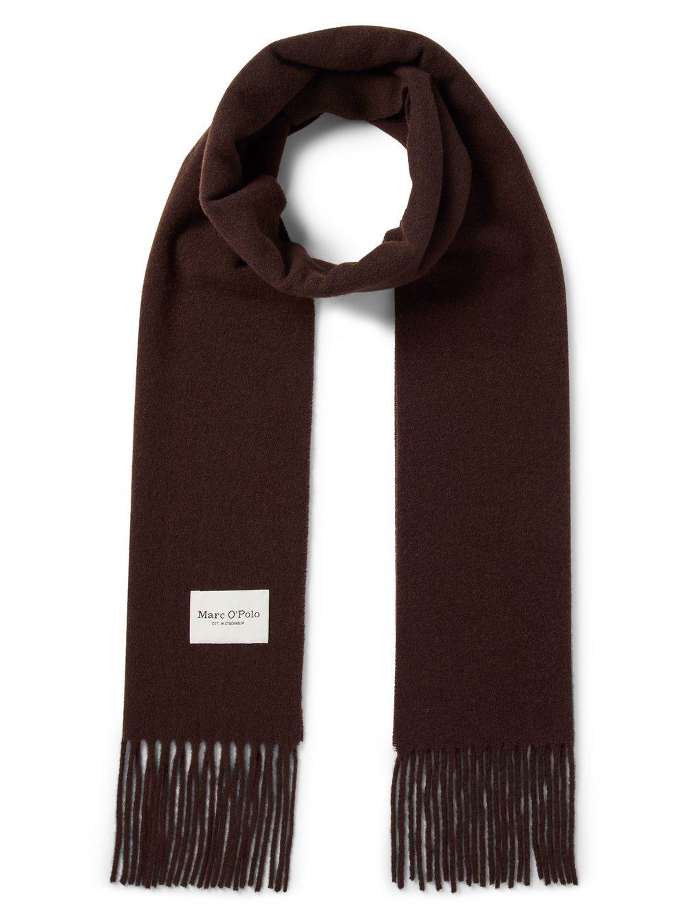 Marc O'Polo Wollschal Damen Schurwolle braun, ONE SIZE