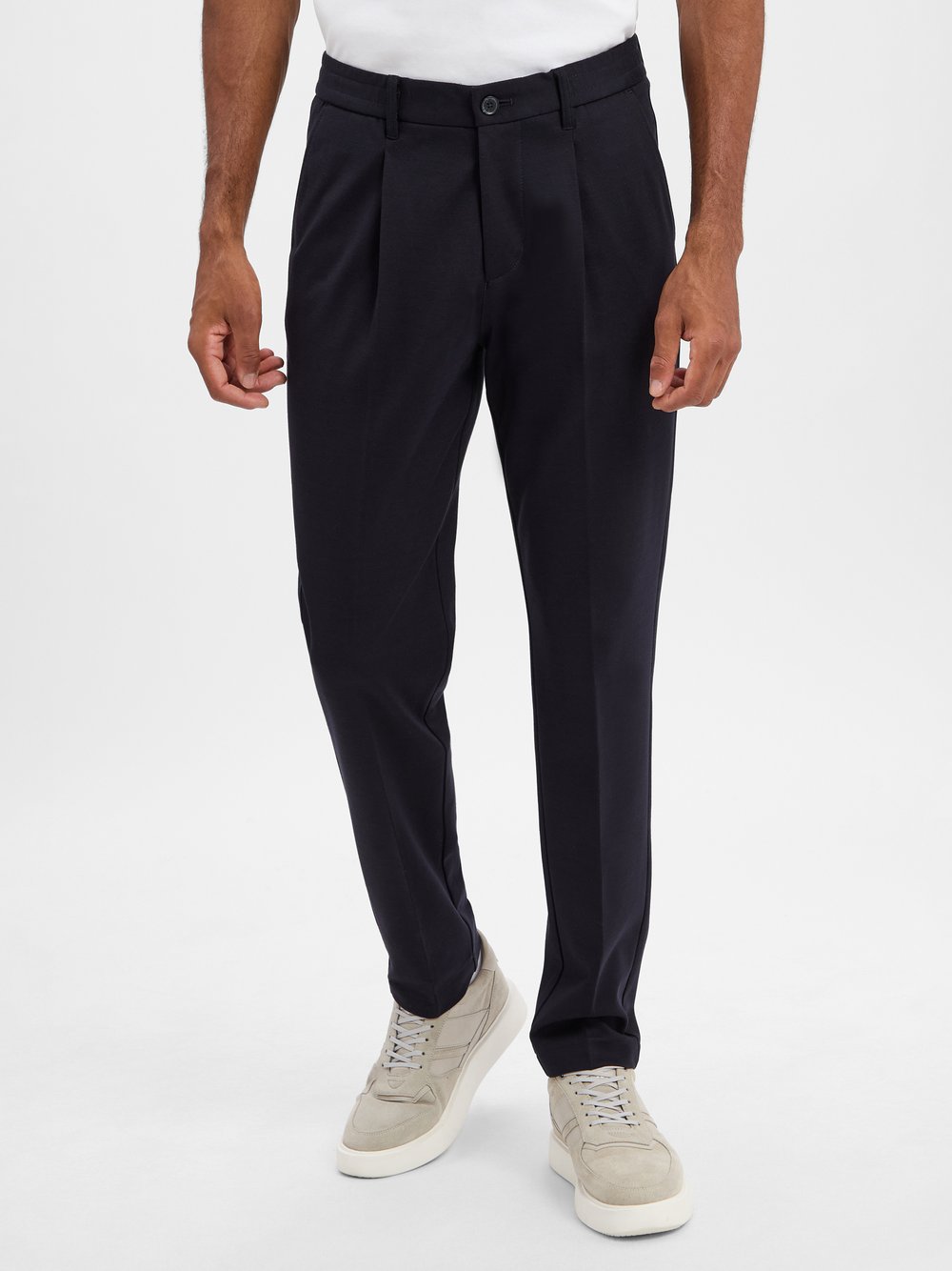 Marc O'Polo Bundfaltenhose Herren blau, 34-34