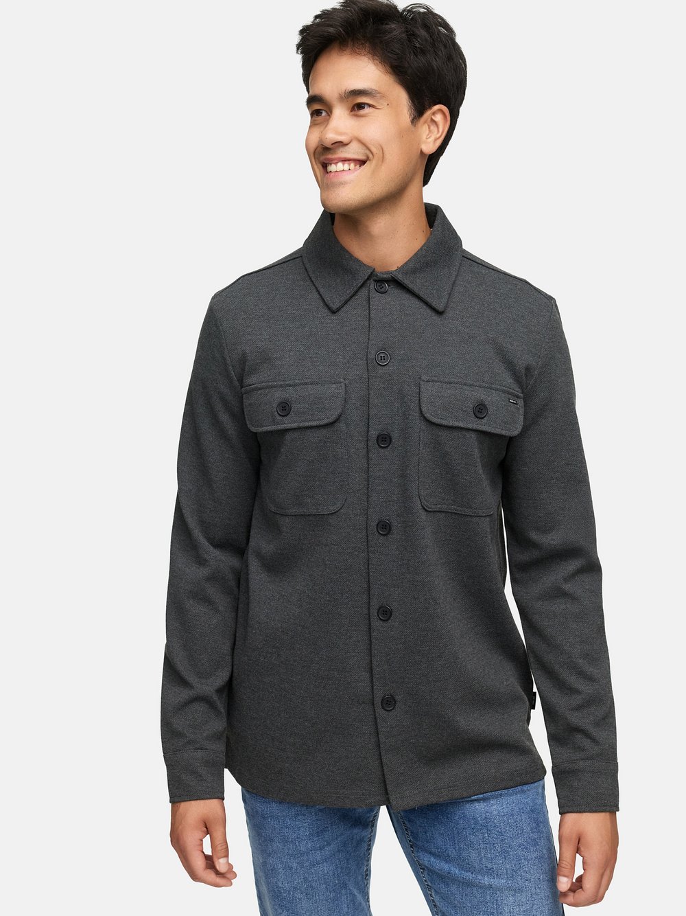 Indicode Hemd Langarm Herren Regular Fit grau, L