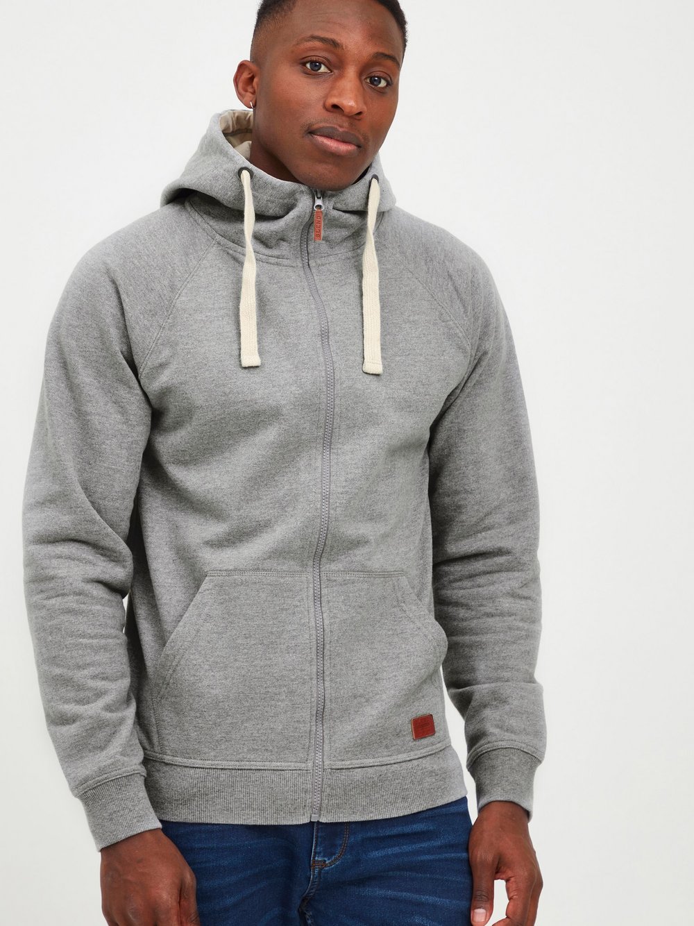 Thumbnail - BLEND Kapuzensweatjacke Herren Baumwolle grau, XXL