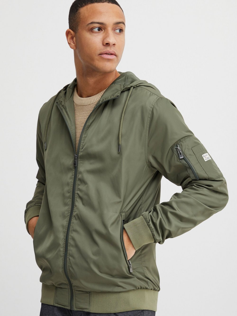 BLEND Windbreaker Herren grün, XXXL