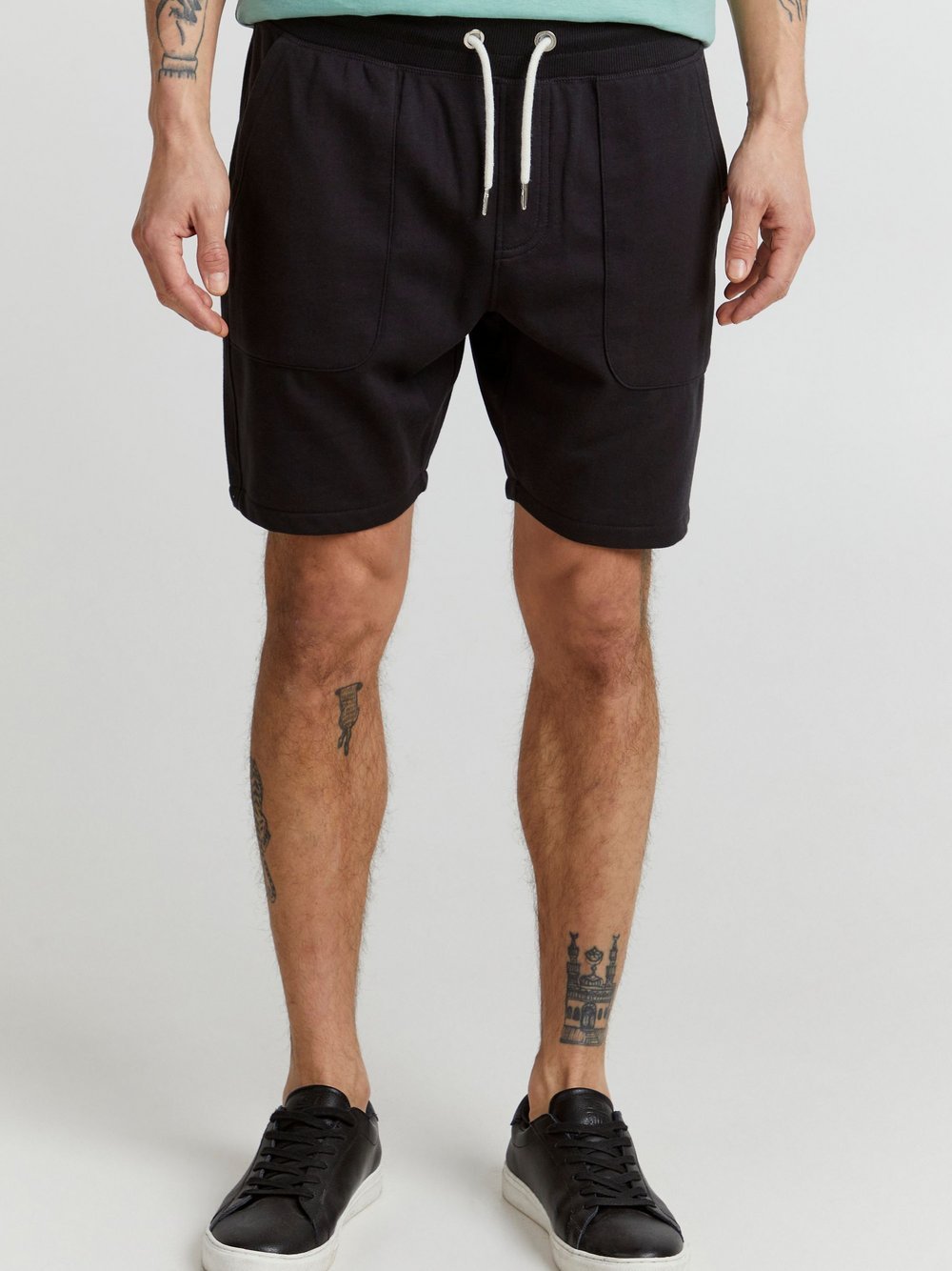 BLEND Sweatshorts Herren Baumwolle schwarz, M