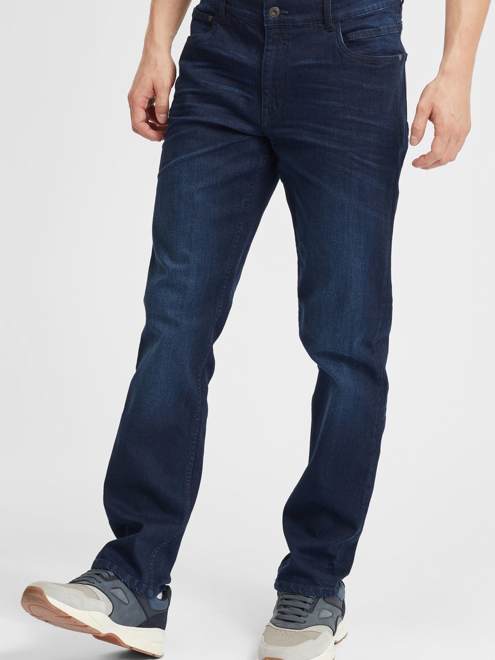 Solid 5-Pocket-Jeans Herren Baumwolle blau, 33-30