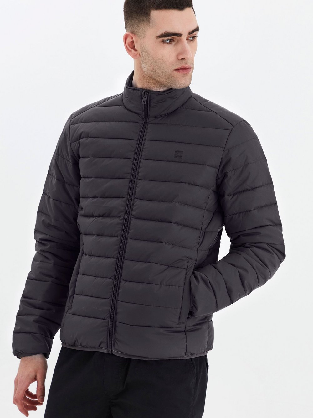 Solid Steppjacke Herren grau, L