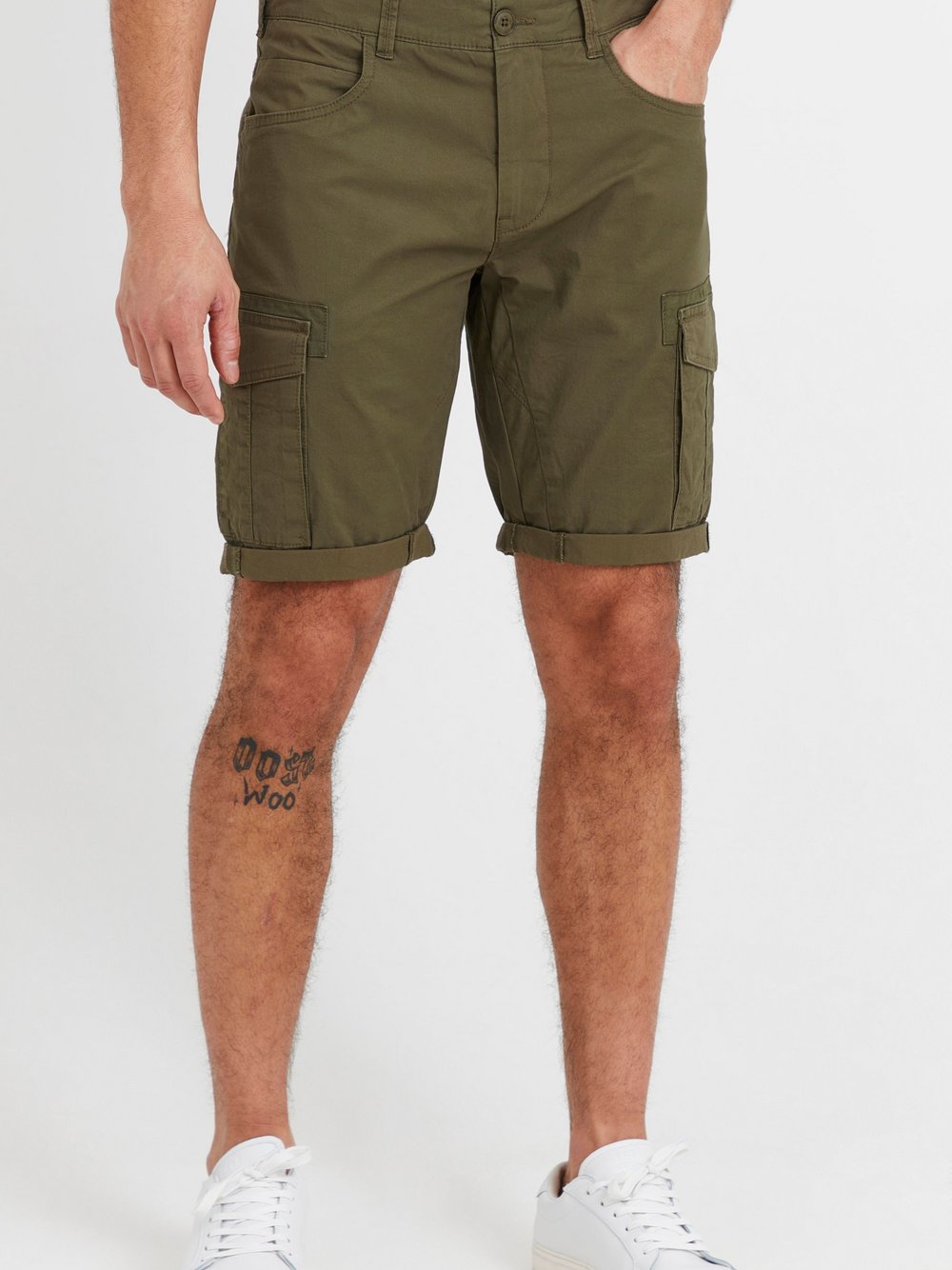 Solid Cargoshorts Herren Baumwolle grün, XL