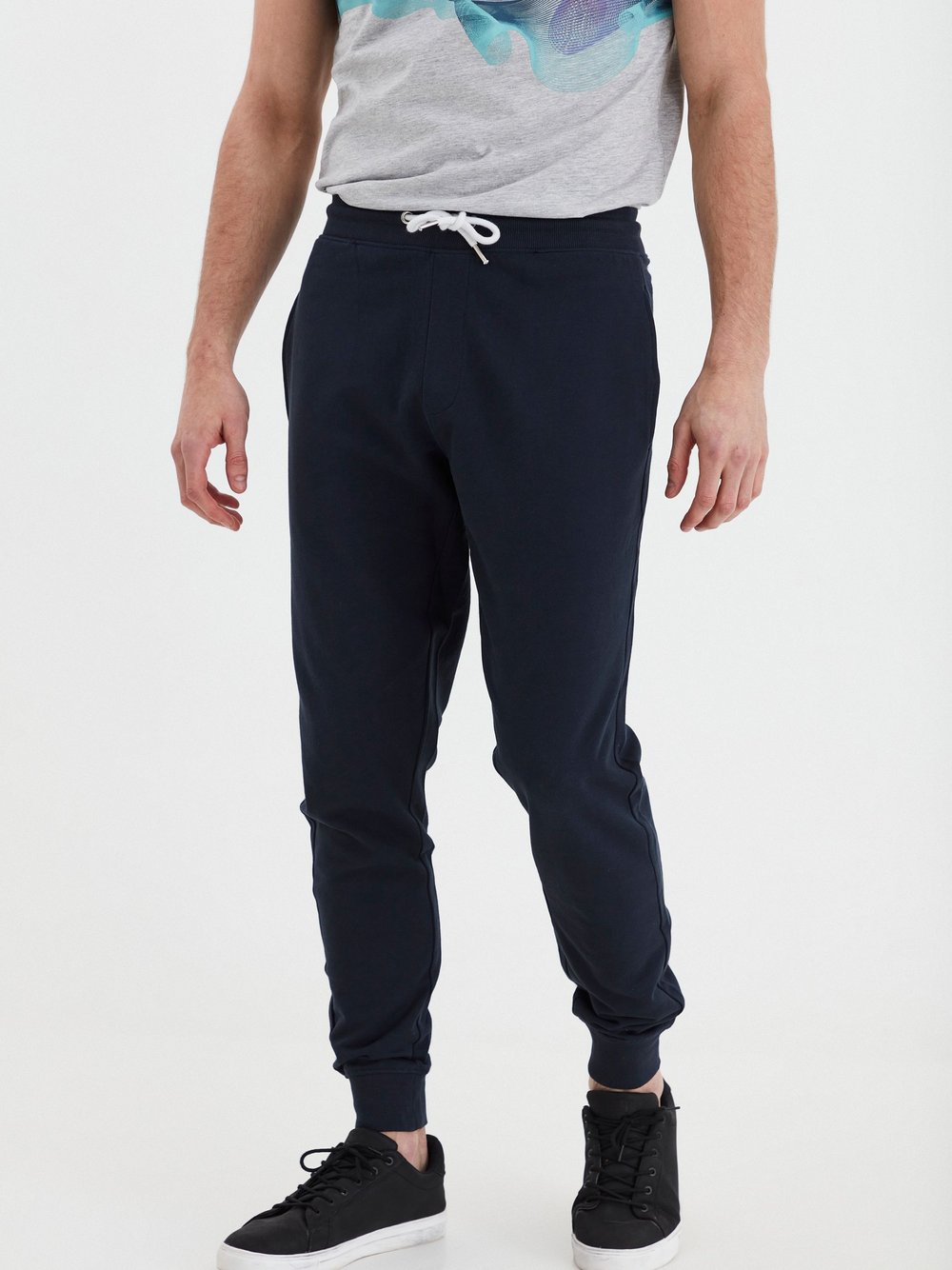 Thumbnail - Solid Jogginghose Herren Baumwolle blau, XXL