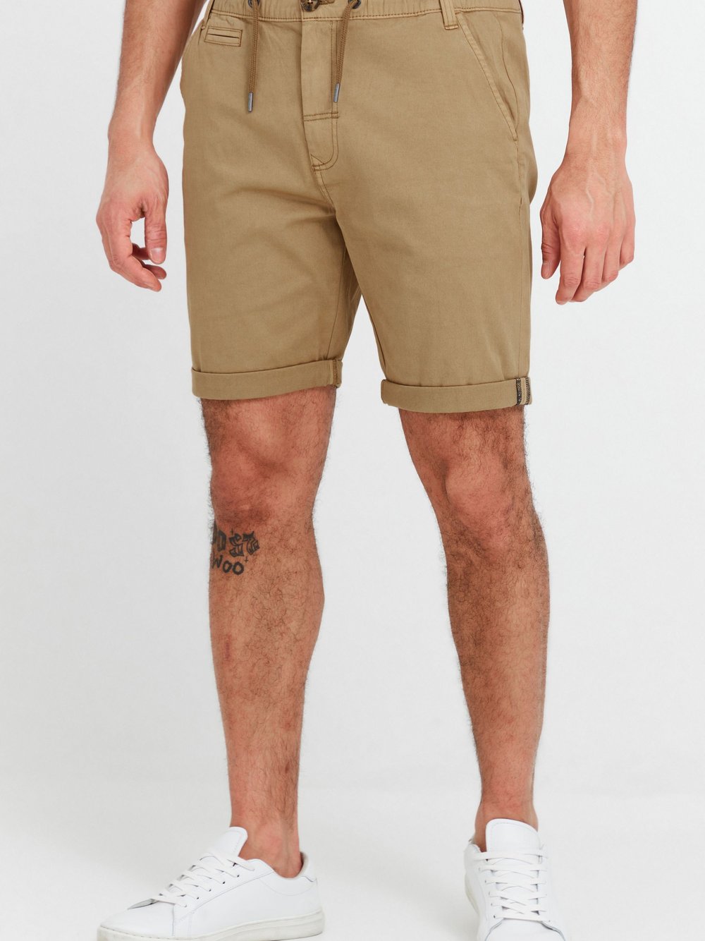 Solid Chinoshorts Herren Baumwolle beige, XL