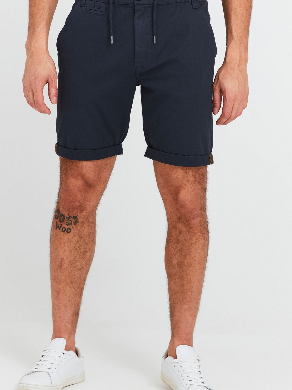 Solid Chinoshorts Herren Baumwolle blau, XL