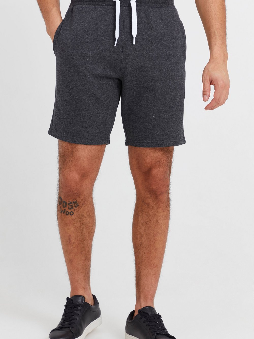 Solid Sweatshorts Herren grau, L