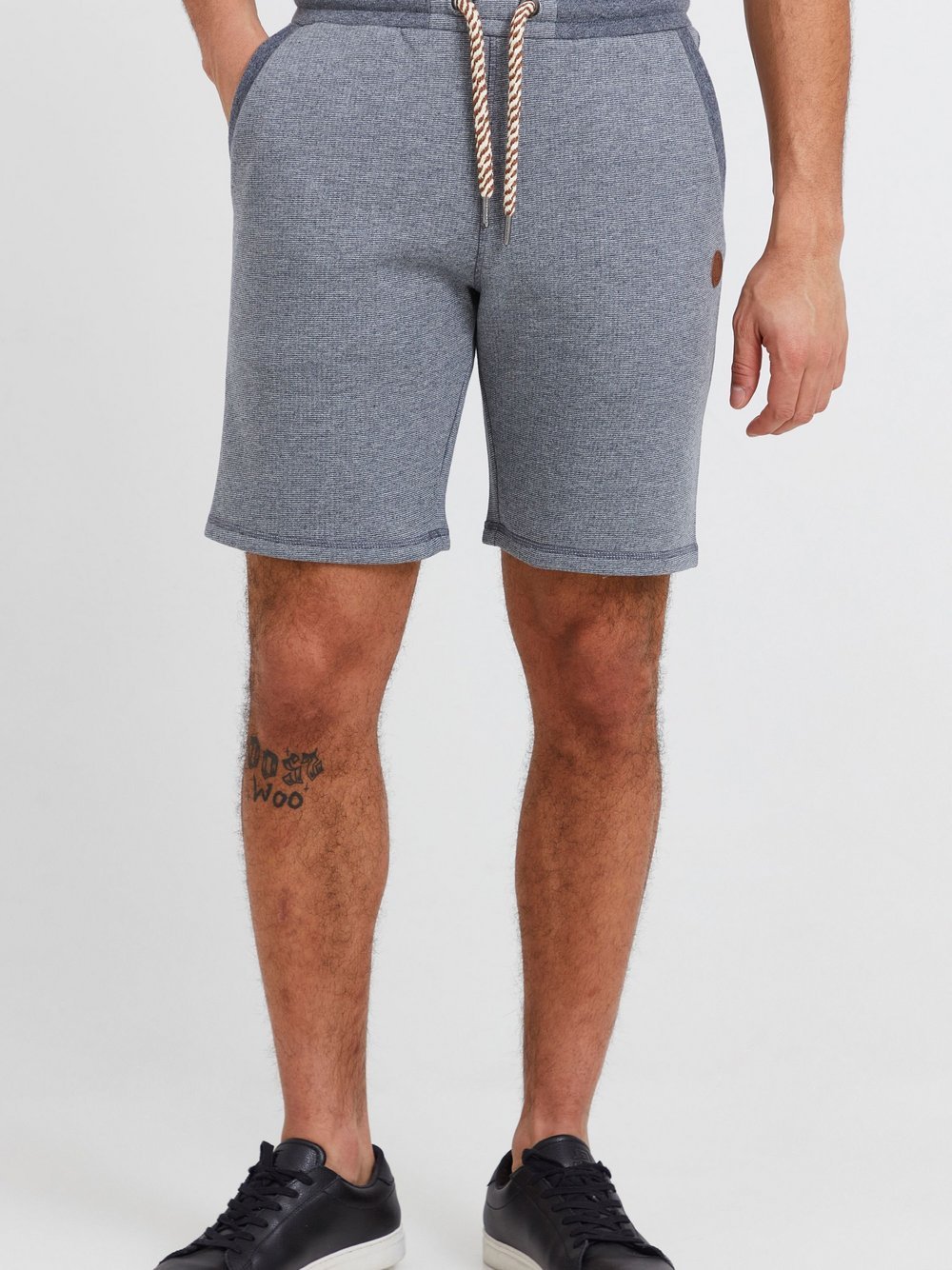 Solid Sweatshorts Herren Baumwolle blau, XXL