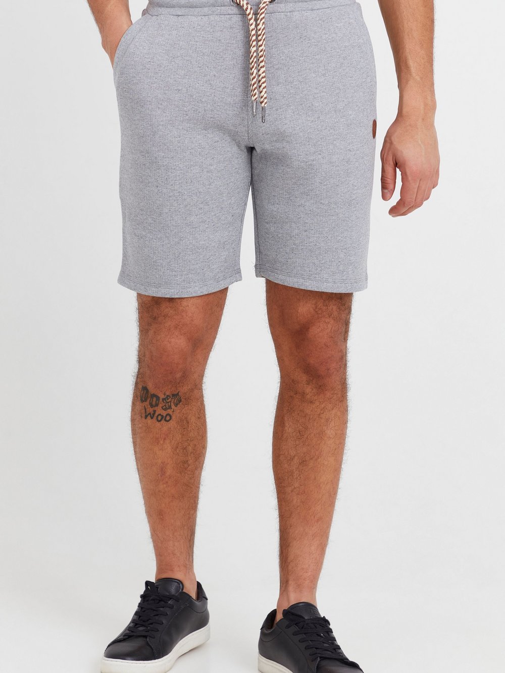 Solid Sweatshorts Herren Baumwolle grau, S