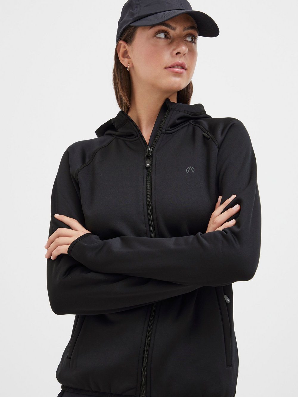 North Bend Fleecejacke Damen schwarz, 36