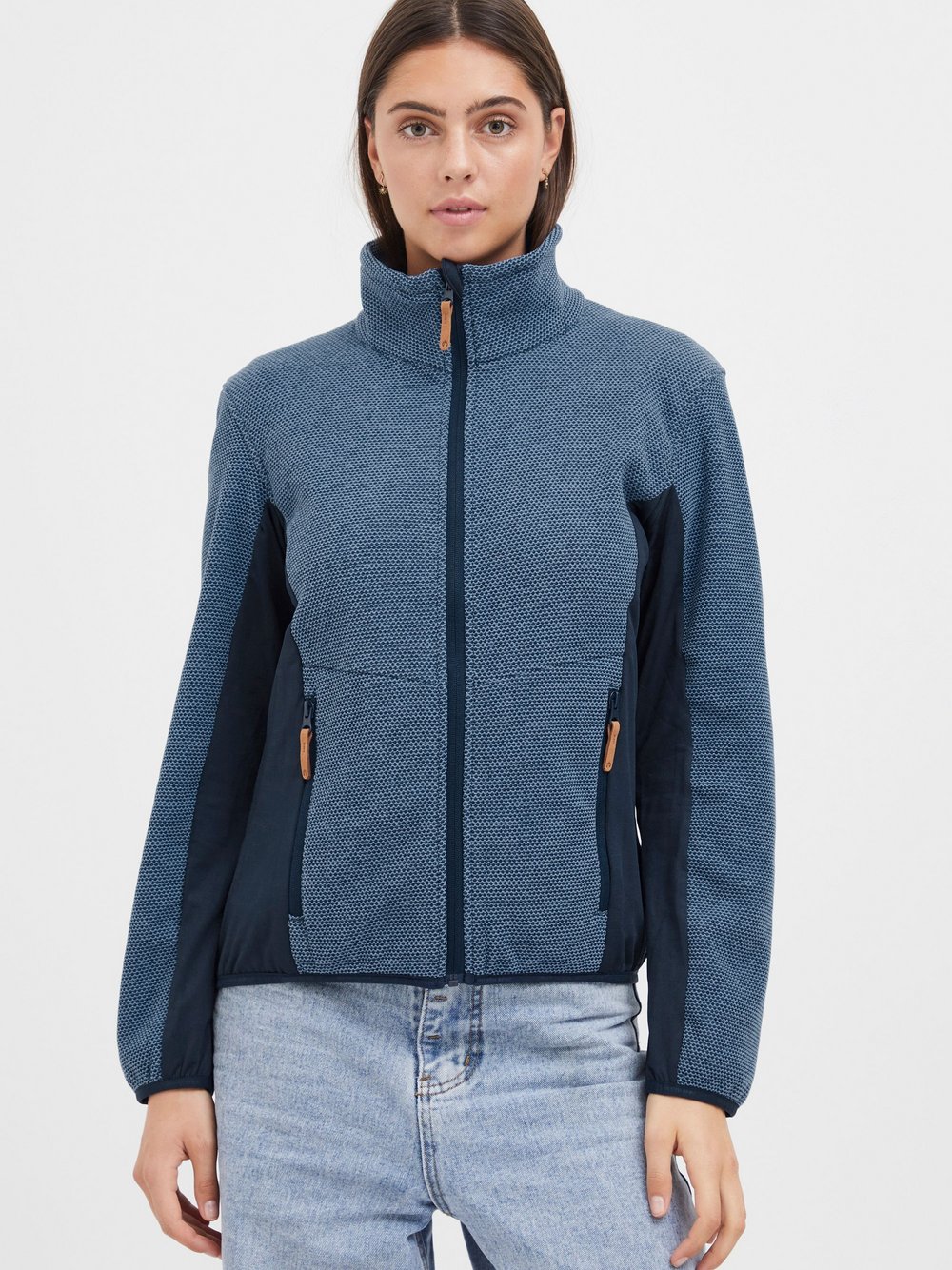 North Bend Fleecejacke Damen blau meliert, 36