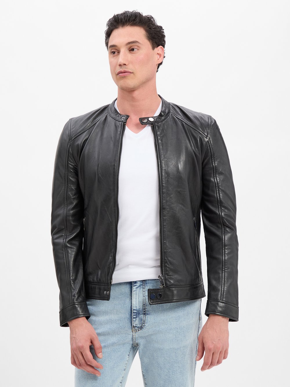 Thumbnail - Mauritius Lederjacke Herren schwarz, M