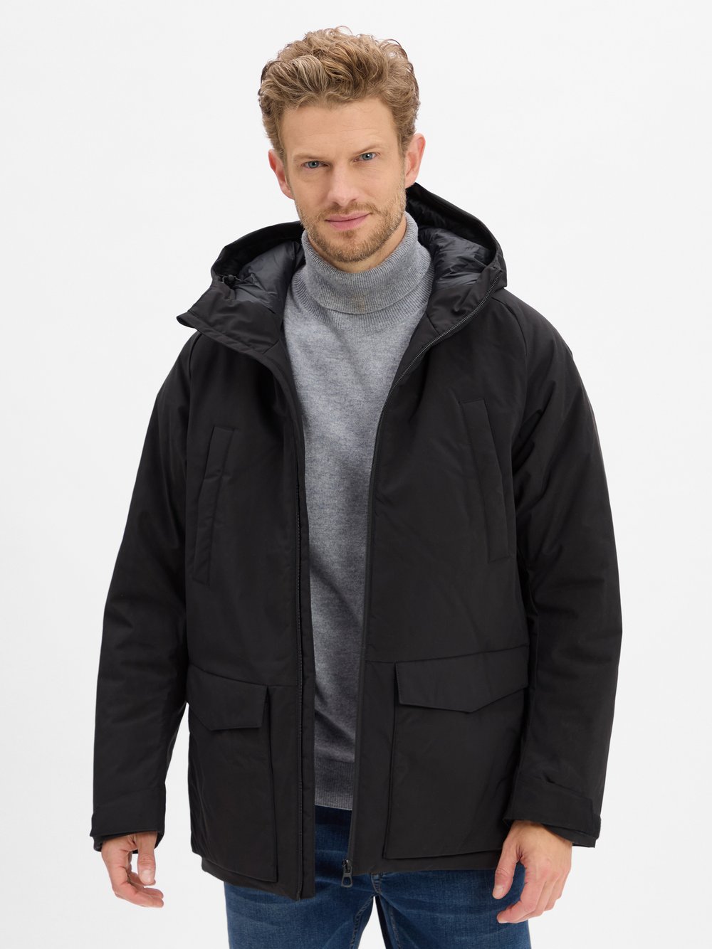 Nils Sundström Winterjacke Herren schwarz, L