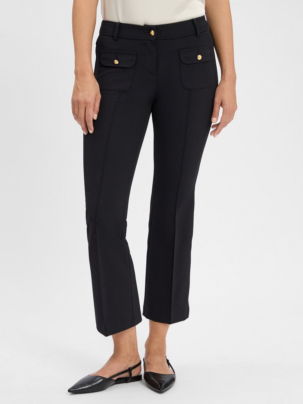 Cambio Stoffhose Damen Polyamid schwarz, 34