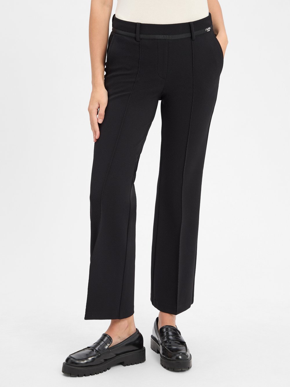 Cambio Hose Damen Polyamid schwarz strukturiert, 36