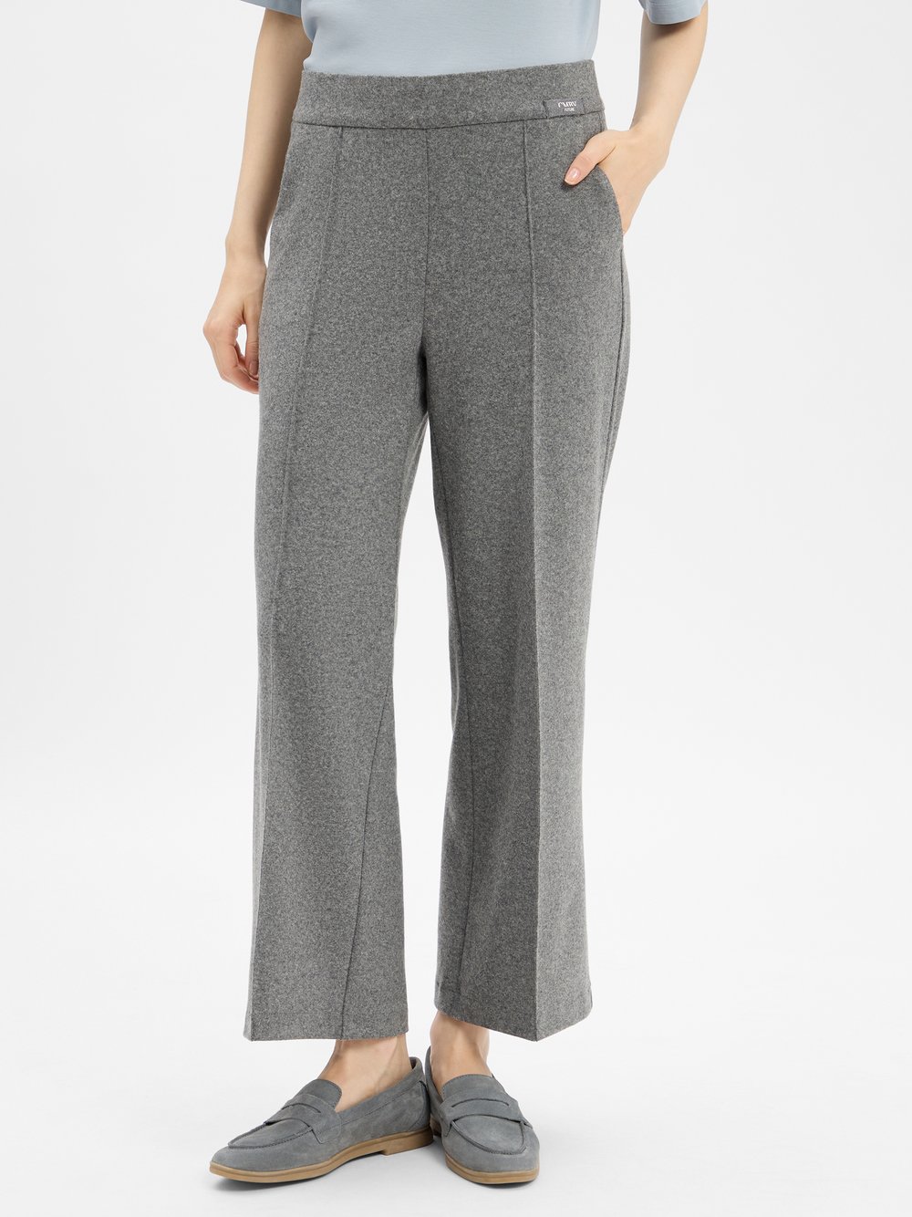 Cambio Hose mit Wollanteil Damen grau meliert, 38