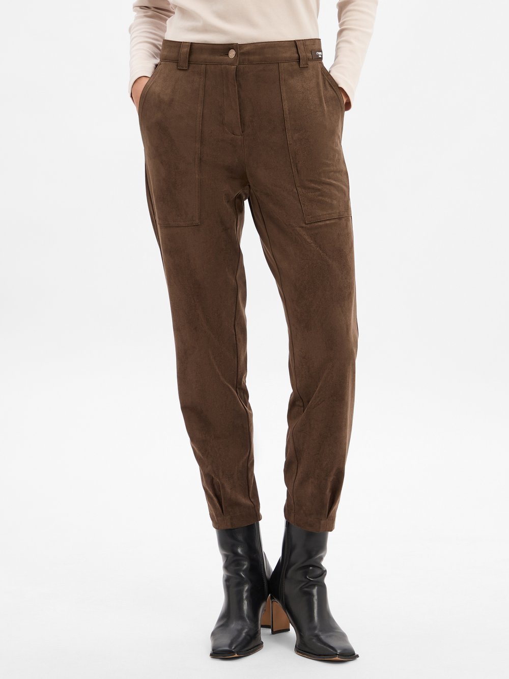 Cambio Kunstlederhose Damen braun, 38