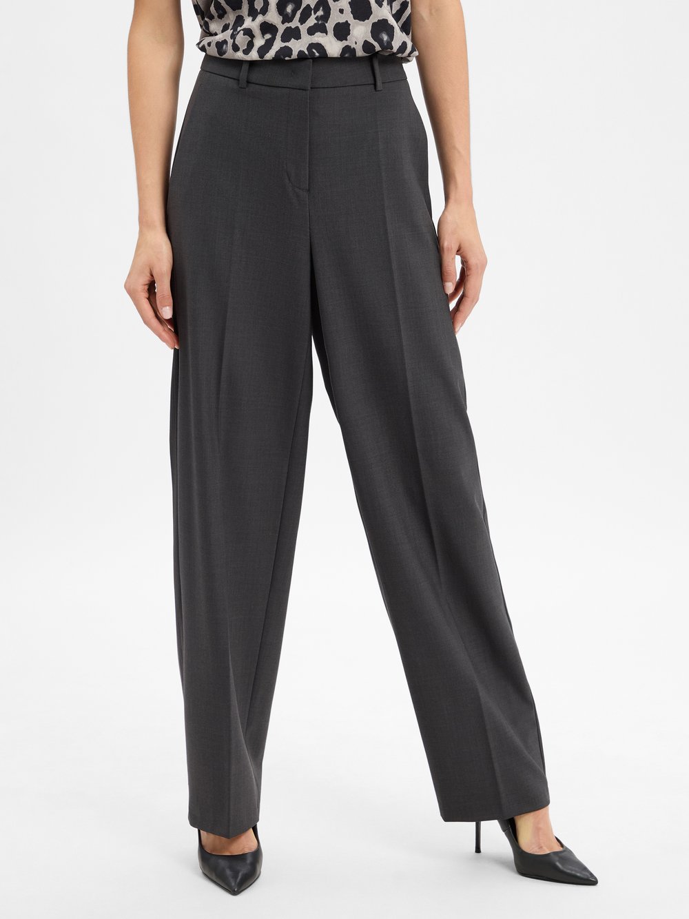 Cambio Stoffhose  Damen Stretch grau, 38